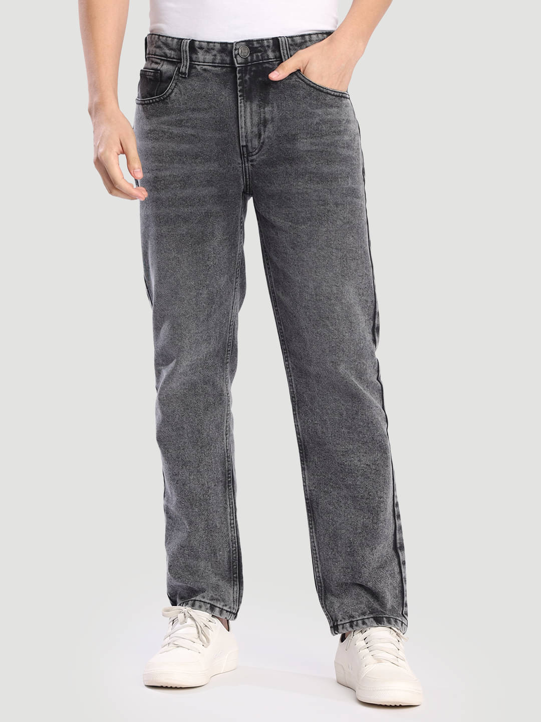     			Bene Kleed Regular Fit Clean Look Men's Jeans - Grey ( Pack of 1 )