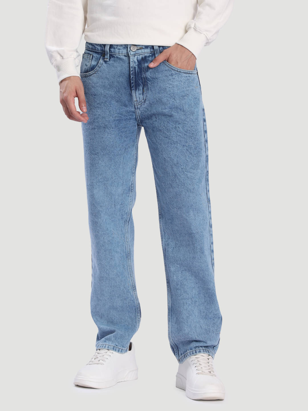     			Bene Kleed Relaxed Clean Look Men's Jeans - Light Blue ( Pack of 1 )