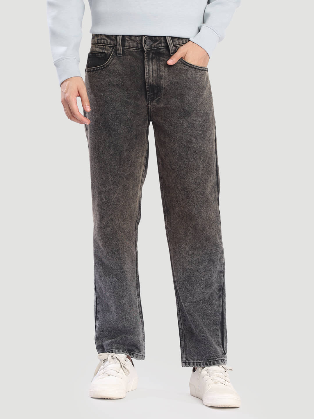Bene Kleed Relaxed Clean Look Men's Jeans - Grey ( Pack of 1 ) - Jeans | Buy online on ZillyBuy