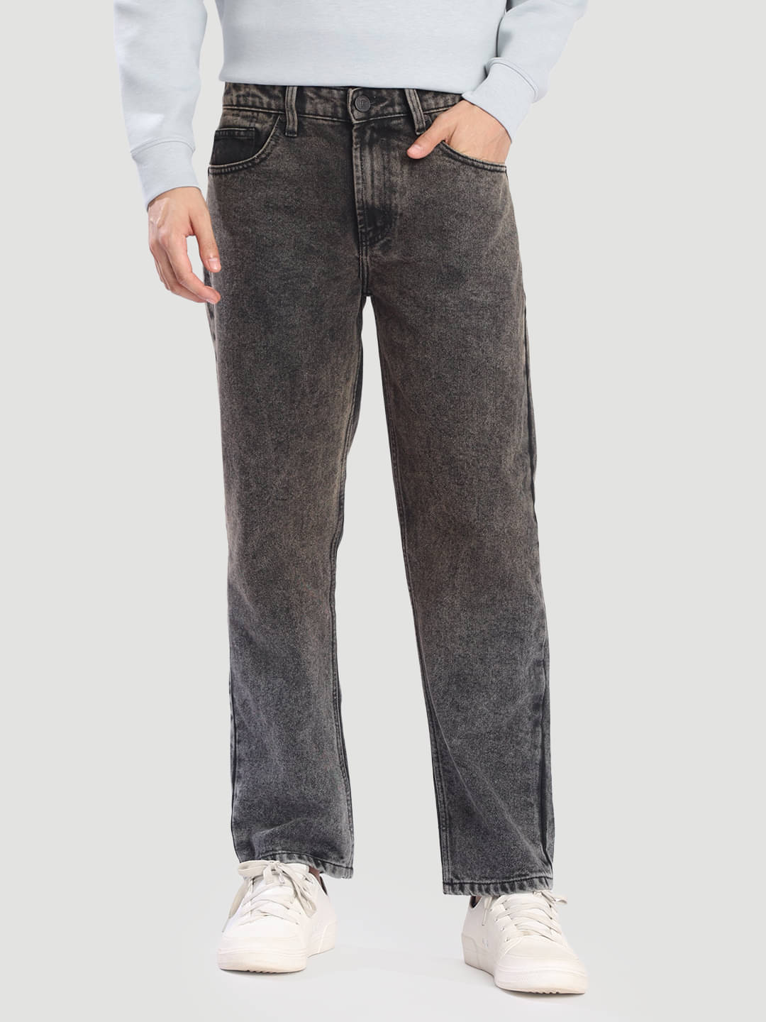     			Bene Kleed Relaxed Clean Look Men's Jeans - Grey ( Pack of 1 )