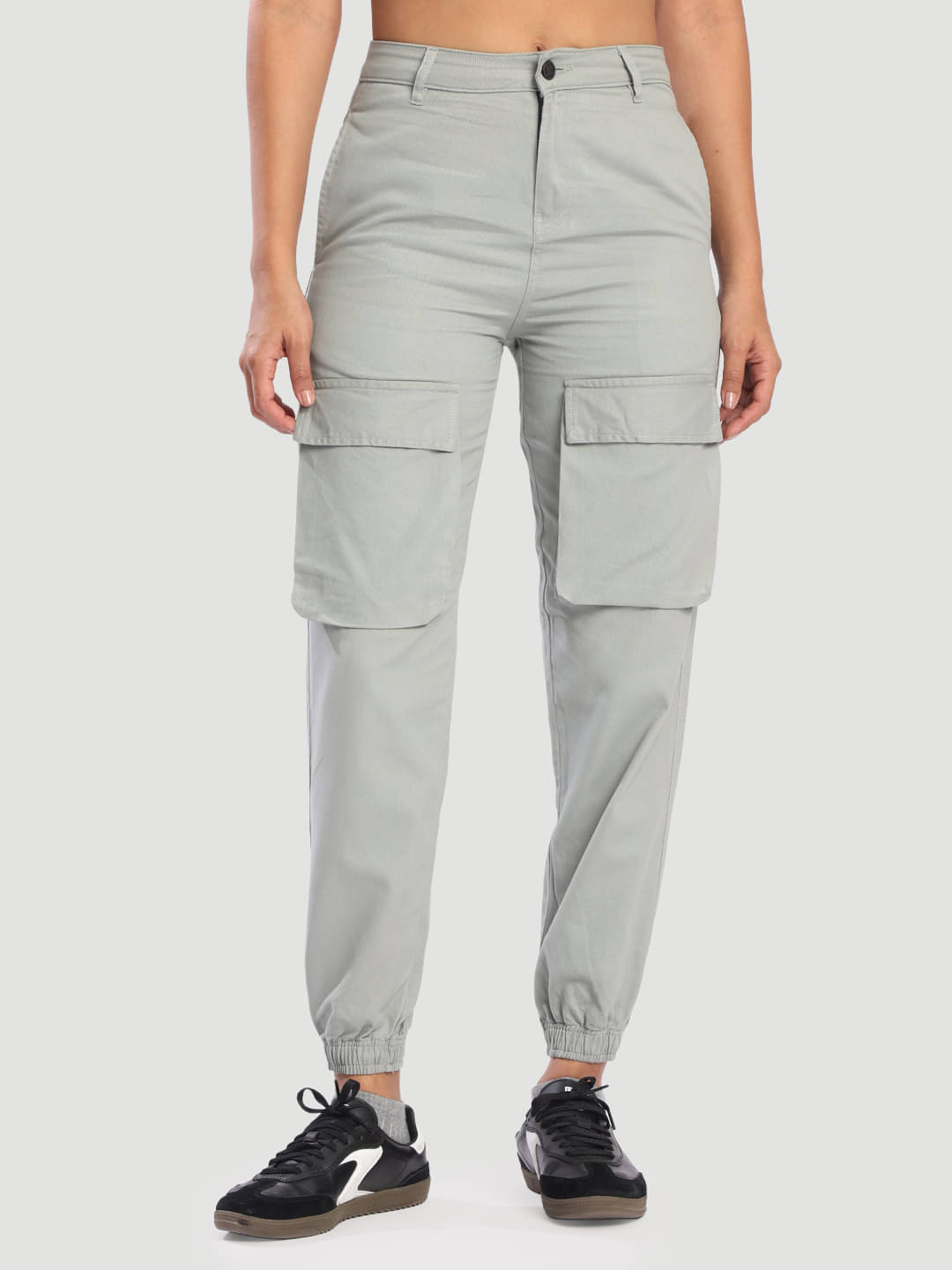     			Bene Kleed Women Cotton Cargos Trousers ( Grey )