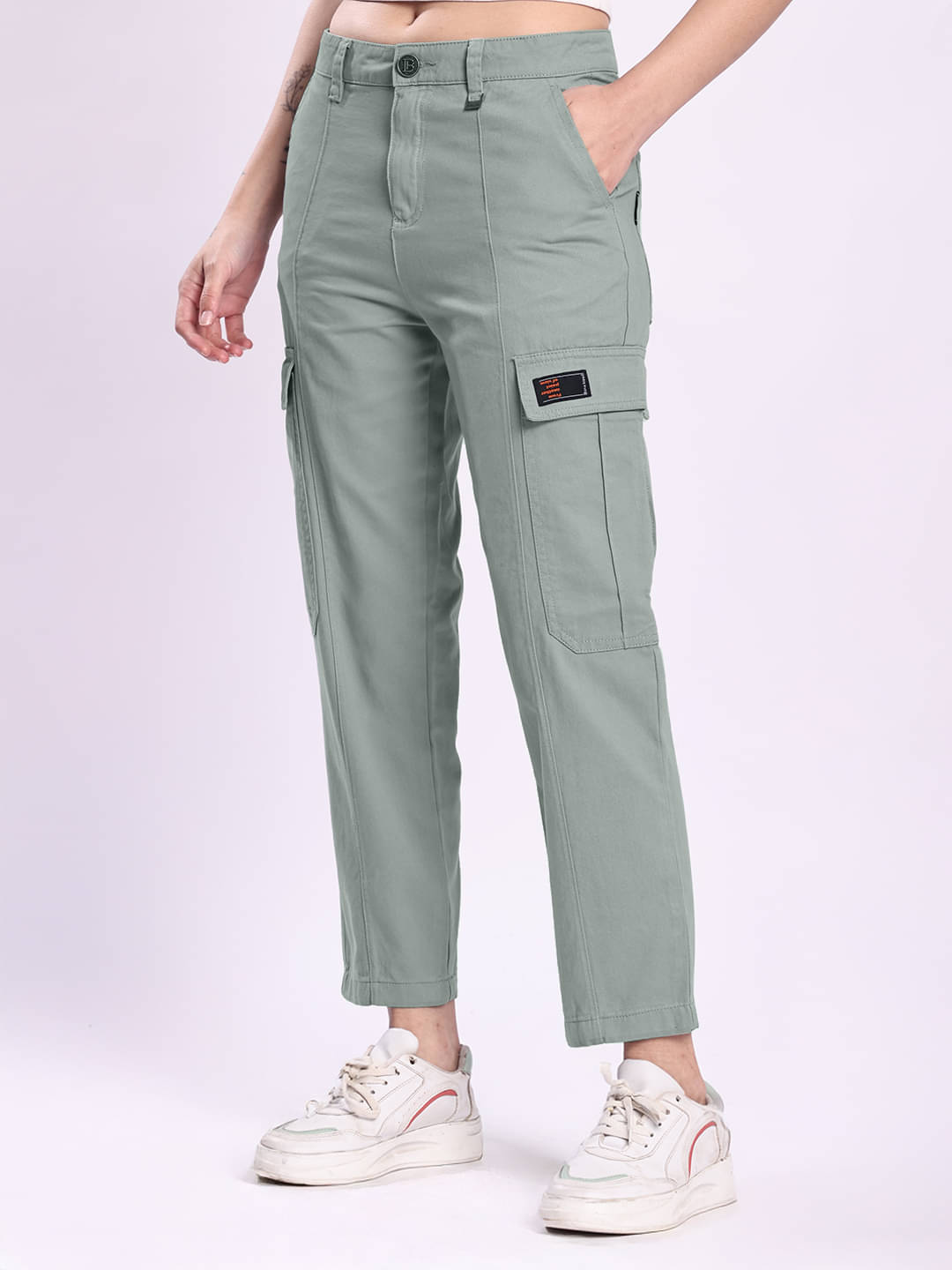     			Bene Kleed Women Cotton Casual Trousers ( Grey )