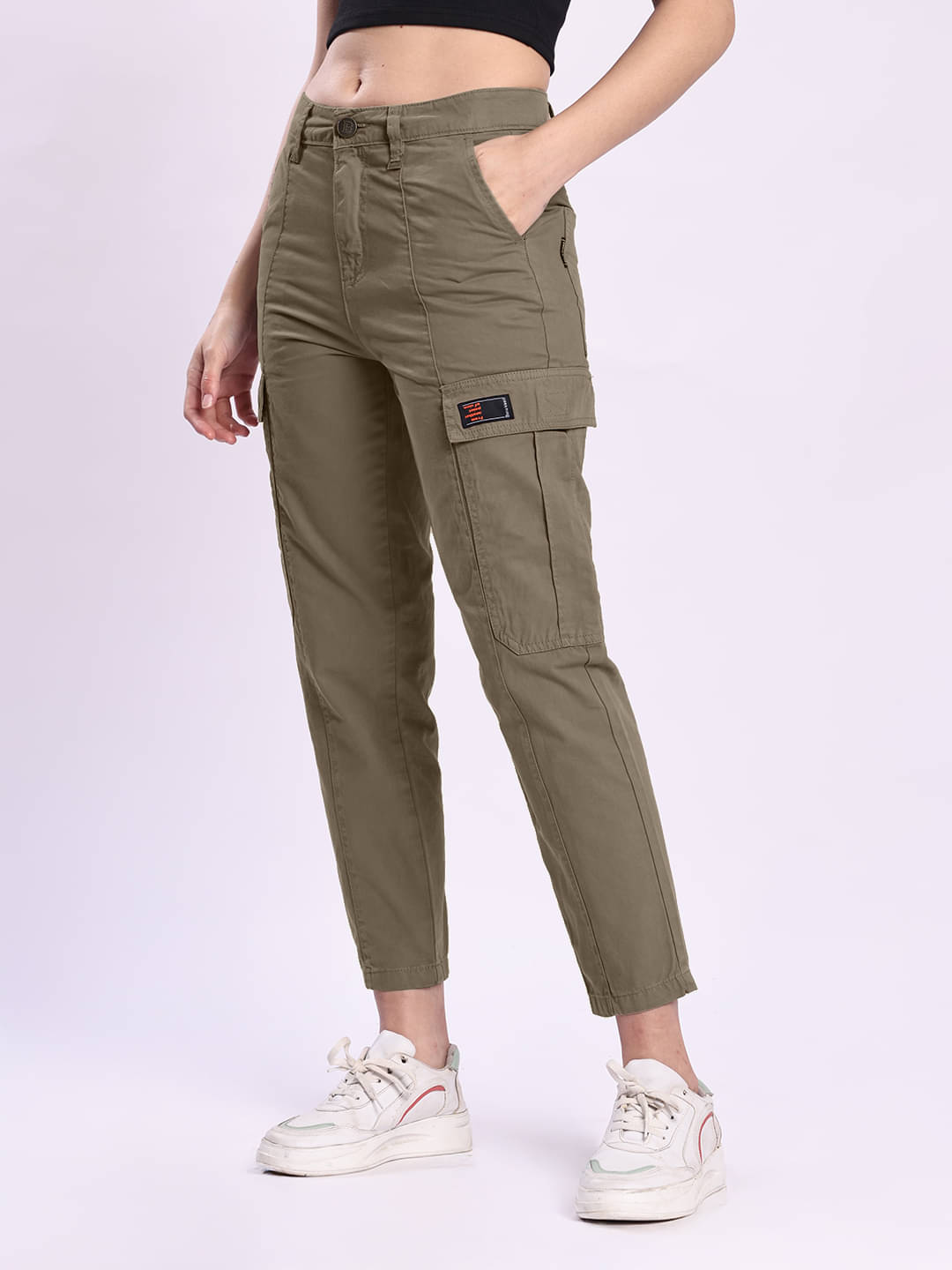     			Bene Kleed Women Cotton Casual Trousers ( Brown )