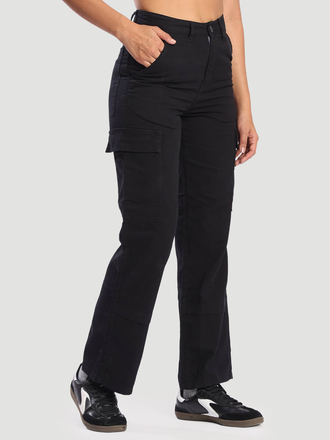     			Bene Kleed Women Cotton Casual Trousers ( Black )