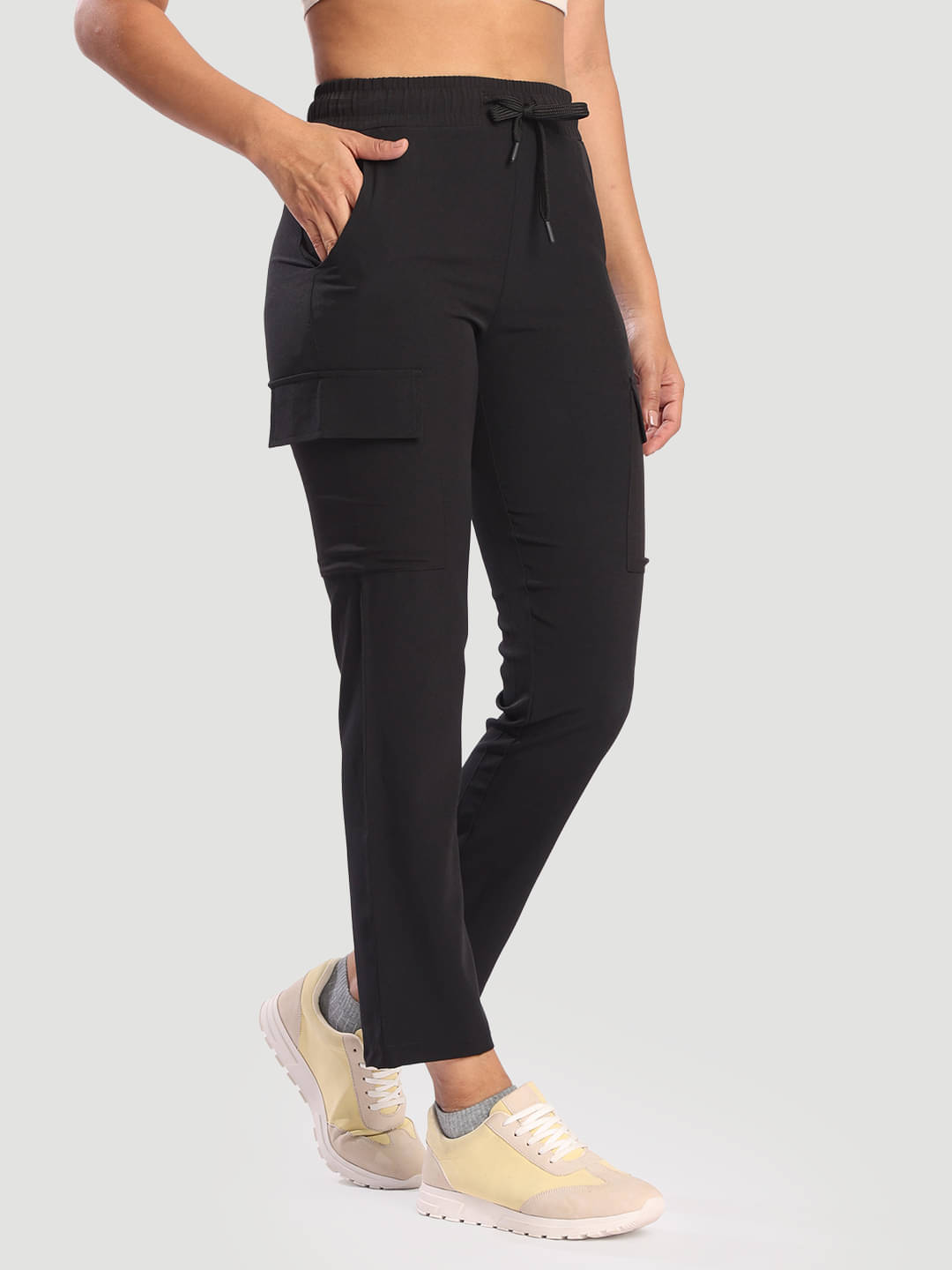     			Bene Kleed Women Polyester Casual Trousers ( Black )