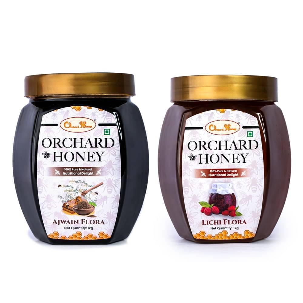     			Orchard Honey Forest Honey Ajwain+Litchi Flora 2 kg Pack of 2