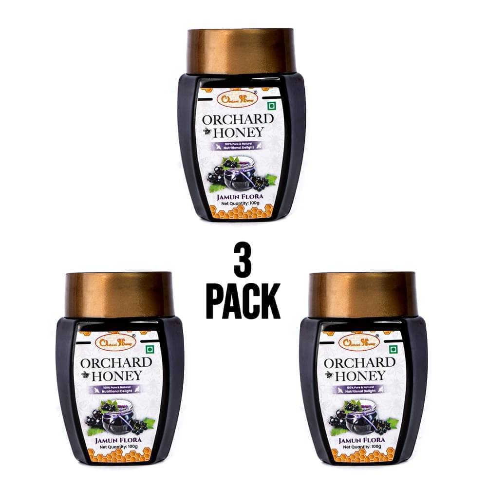 Orchard Honey Forest Honey Jamun Flora Honey 100 g Pack of 3 Orchard Honey Forest Honey Jamun Flora Honey 100 g Pack of 3