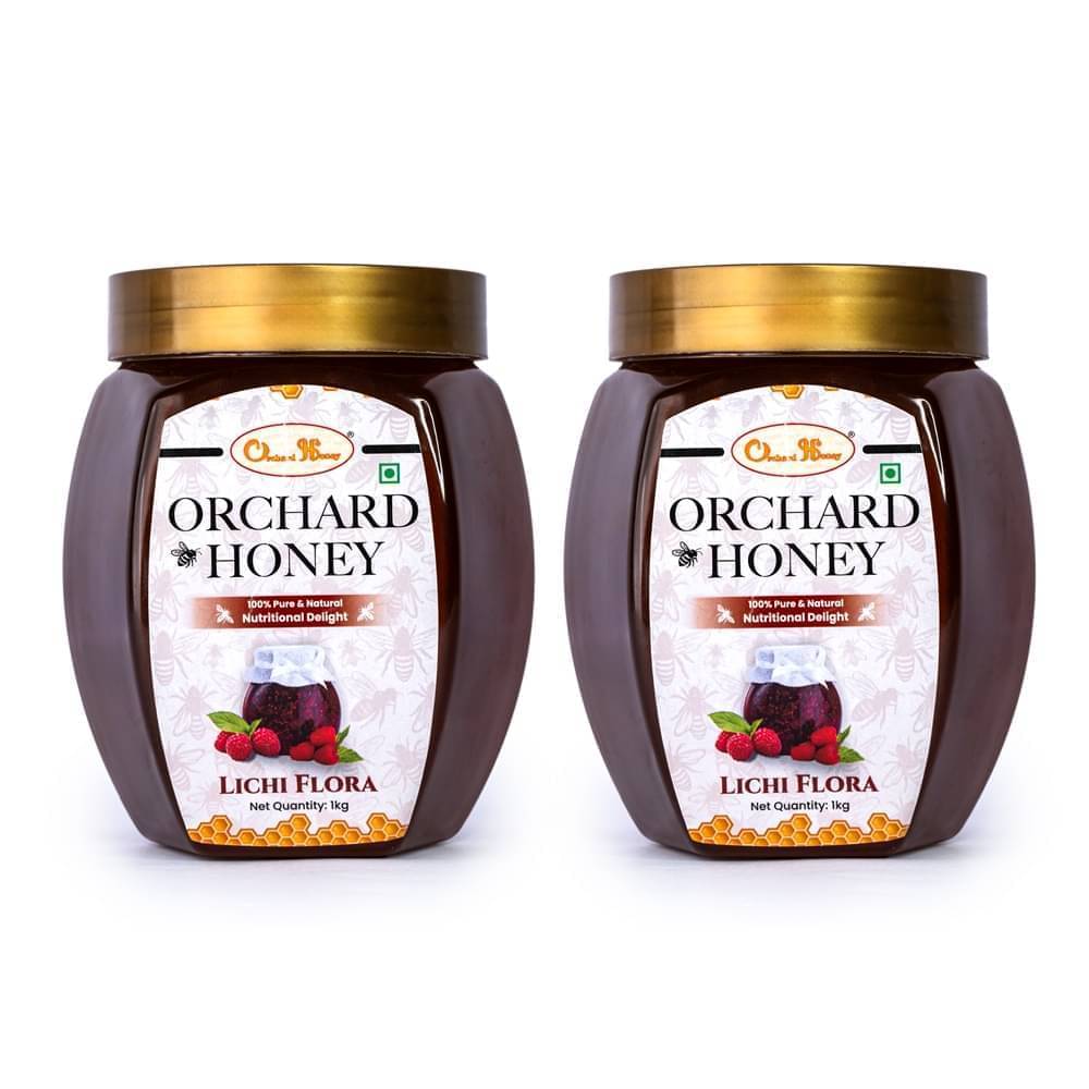 Orchard Honey Forest Honey Litchi Flora Honey 1 kg Pack of 2 Orchard Honey Forest Honey Litchi Flora Honey 1 kg Pack of 2