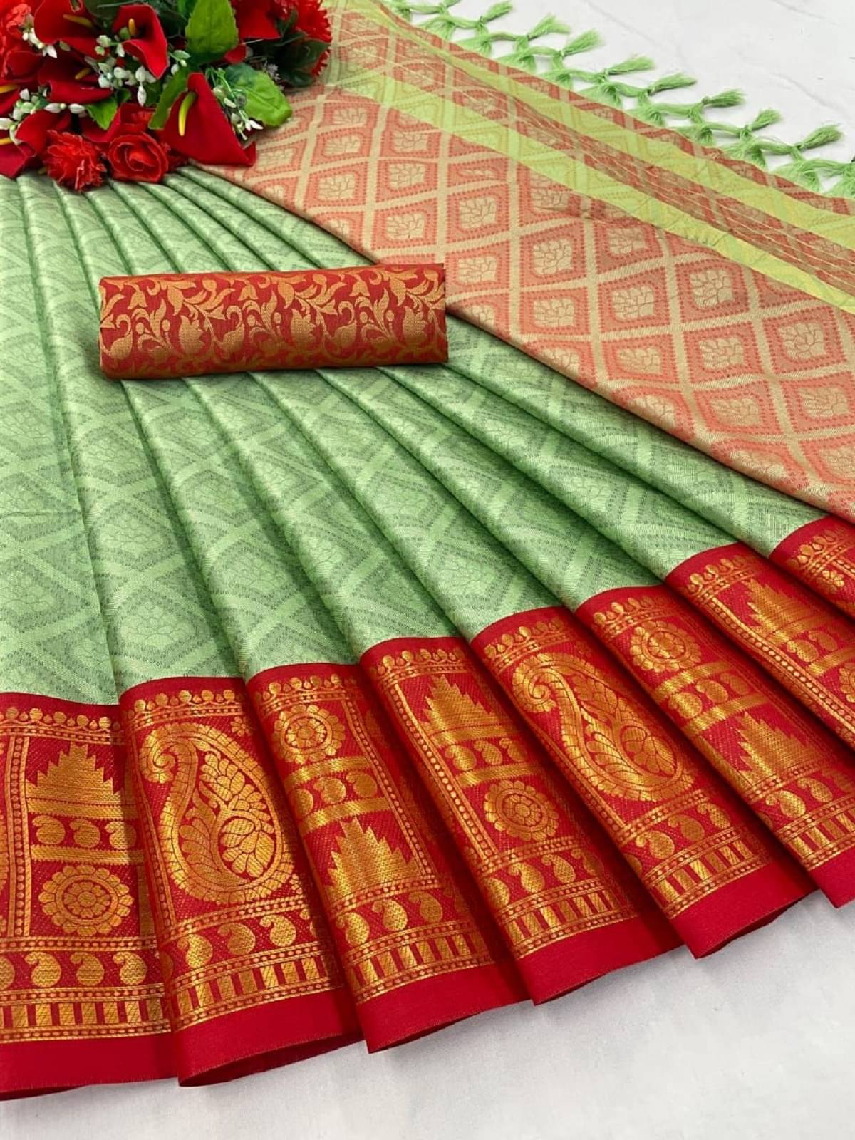 SATVASHIV Cotton Silk Self Design Regular Saree With Unstitched Blouse Piece ( Multicolor 10 ) SATVASHIV Cotton Silk Self Design Regular Saree With Unstitched Blouse Piece ( Multicolor 10 )