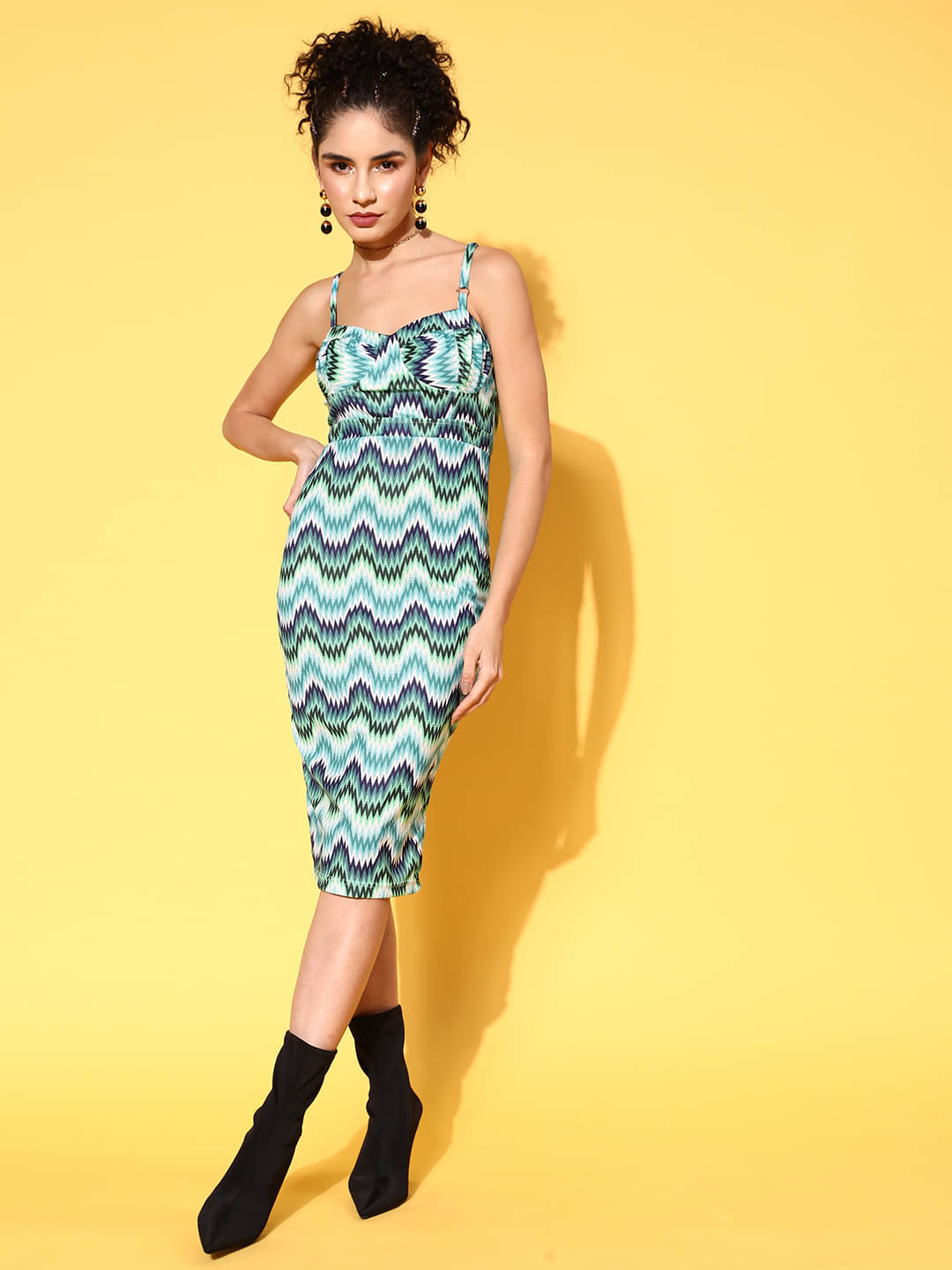 Sassafras Women Polyester Blend Bodycon Dress ( Blue ) Sassafras Women Polyester Blend Bodycon Dress ( Blue )