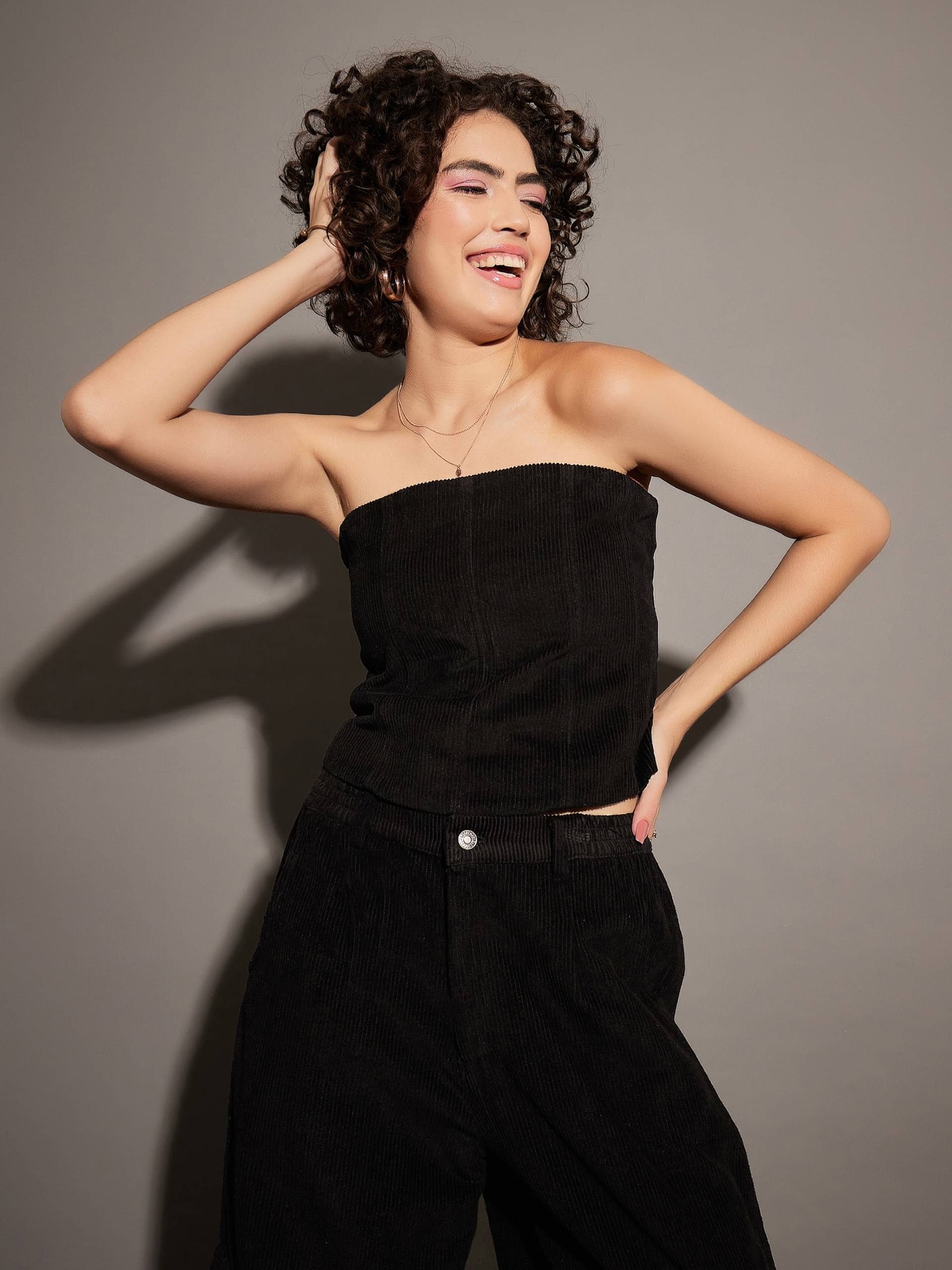     			Sassafras Women's Cotton Tube Top ( Black )