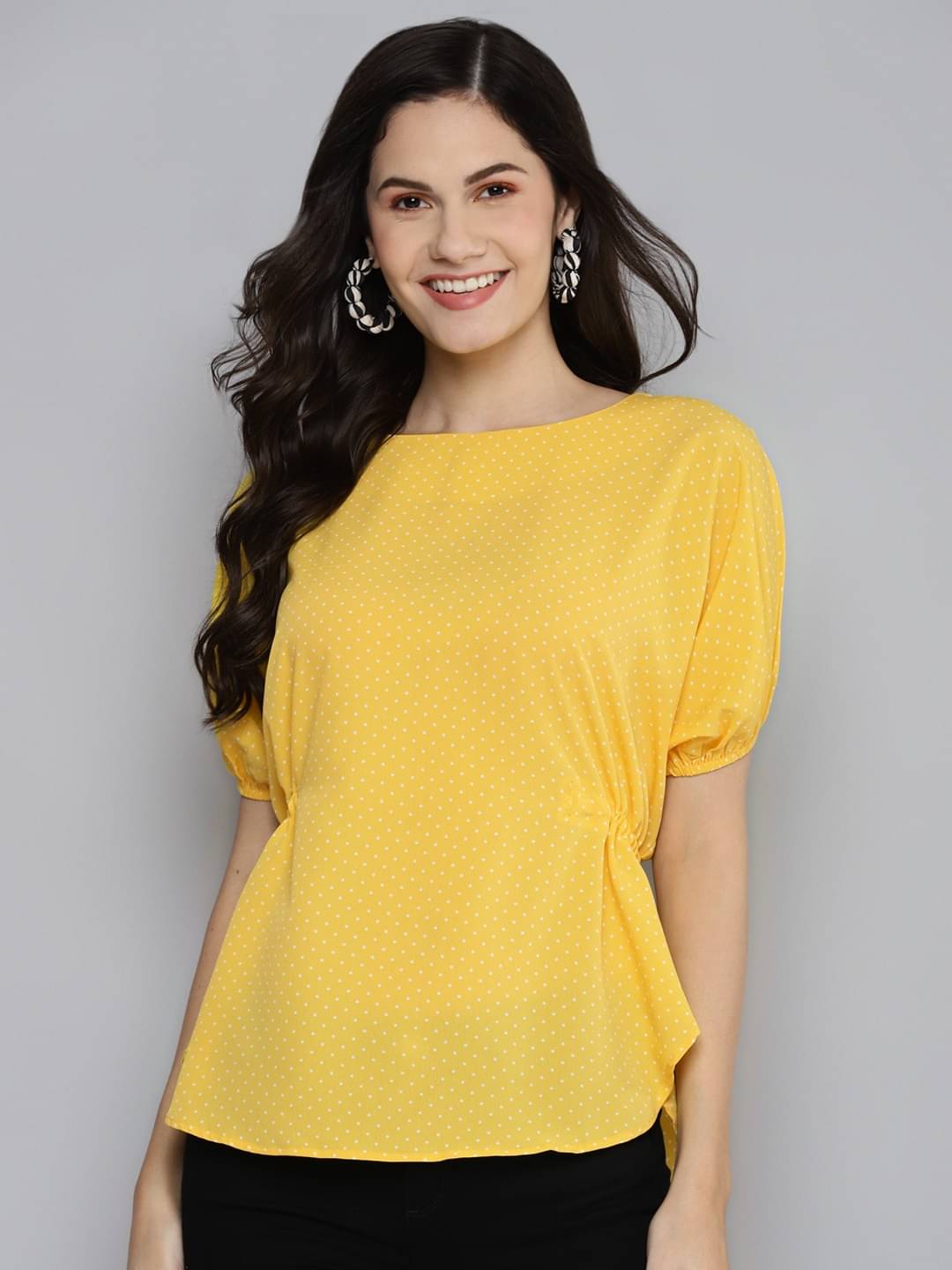 Sassafras Women's Polyester Regular Top ( Yellow ) Sassafras Women's Polyester Regular Top ( Yellow )