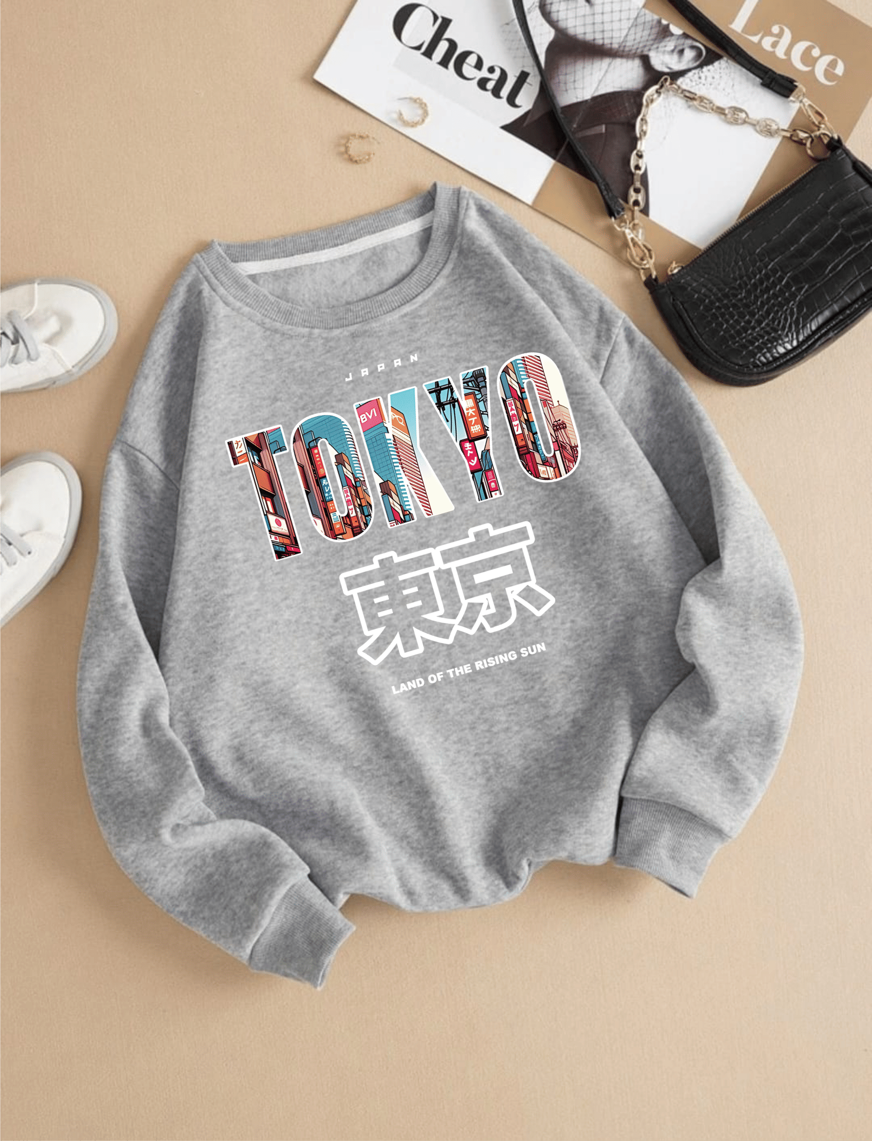     			THAWE PARIDHAN Women Fleece Round Neck Sweatshirt ( Grey )