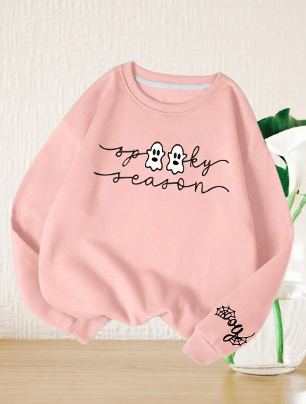     			THAWE PARIDHAN Women's Fleece Round Neck Sweatshirt ( Pink )