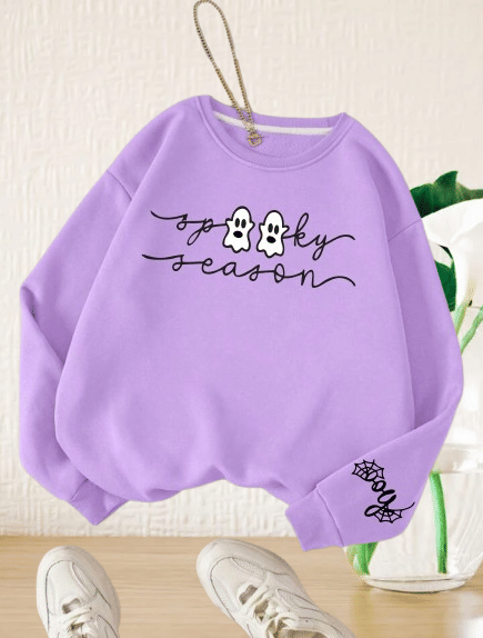     			THAWE PARIDHAN Women's Fleece Round Neck Sweatshirt ( Purple )