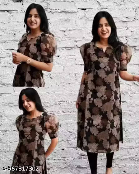    			TRISHAZY Women Cotton Printed Straight Kurti ( Multicolor )