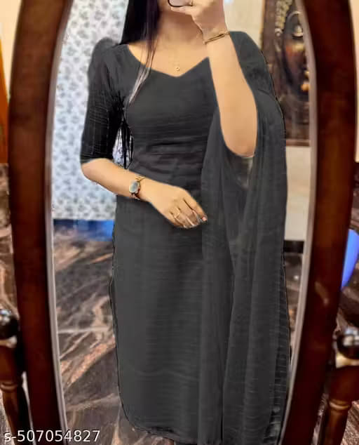 TRISHAZY Women Cotton Printed Straight Kurti ( Grey ) TRISHAZY Women Cotton Printed Straight Kurti ( Grey )