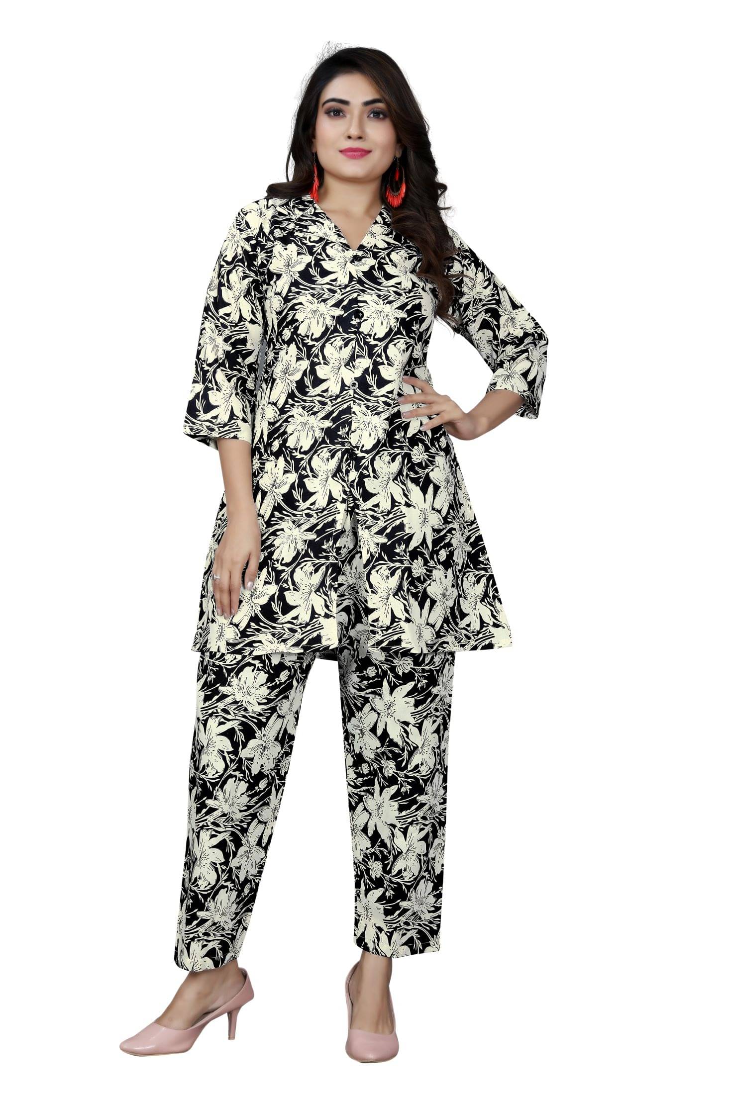     			TUHIRAJ Women Top With Trousers Co-Ord Set ( Multicolor )