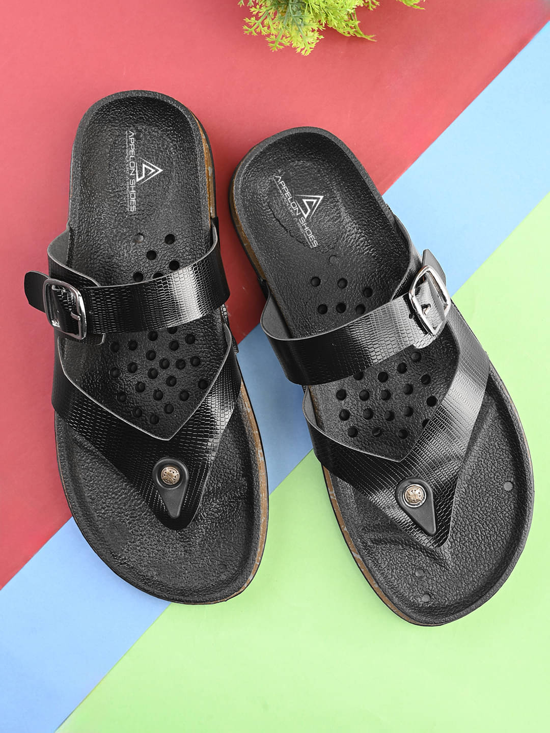     			APPELON Black Women's Flats