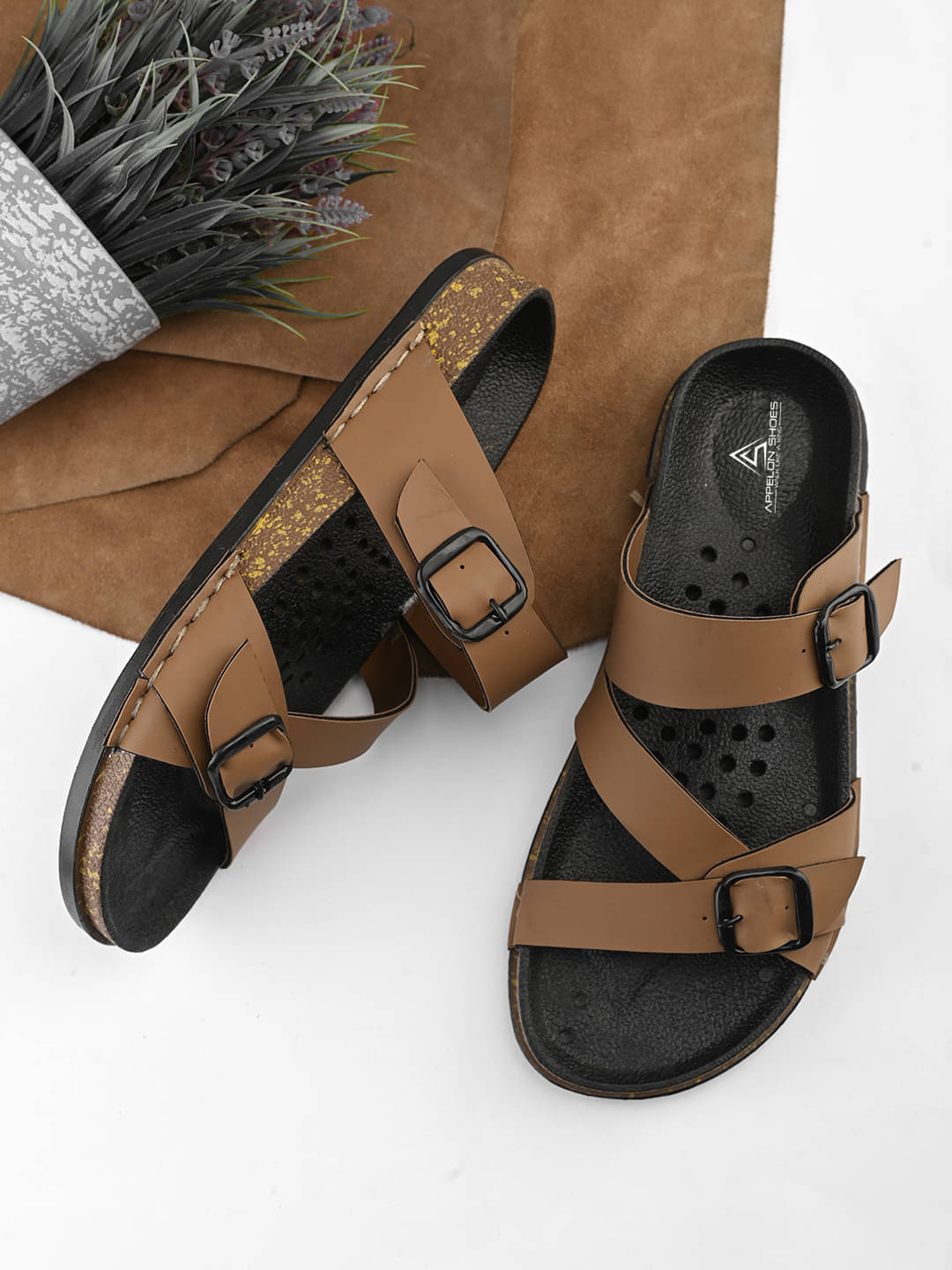     			APPELON Tan Women's Flats