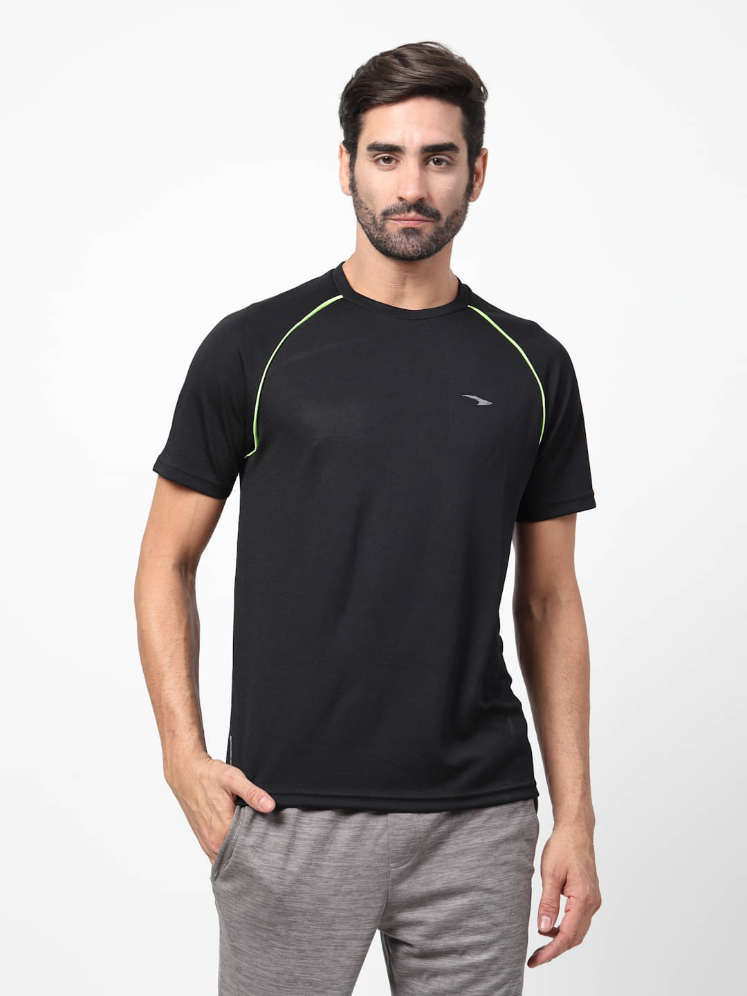 ASIAN Men Polyester Regular Fit Solid T-Shirt ( Black ) ASIAN Men Polyester Regular Fit Solid T-Shirt ( Black )