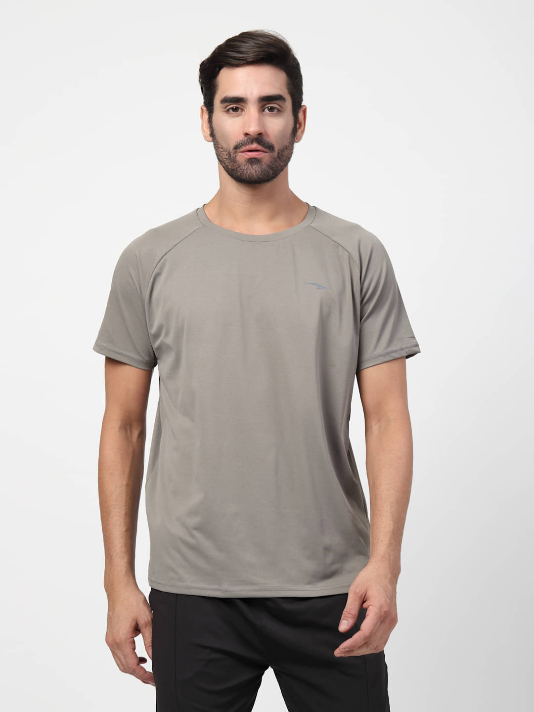     			ASIAN Men Polyester Regular Fit Solid T-Shirt ( Light Grey )