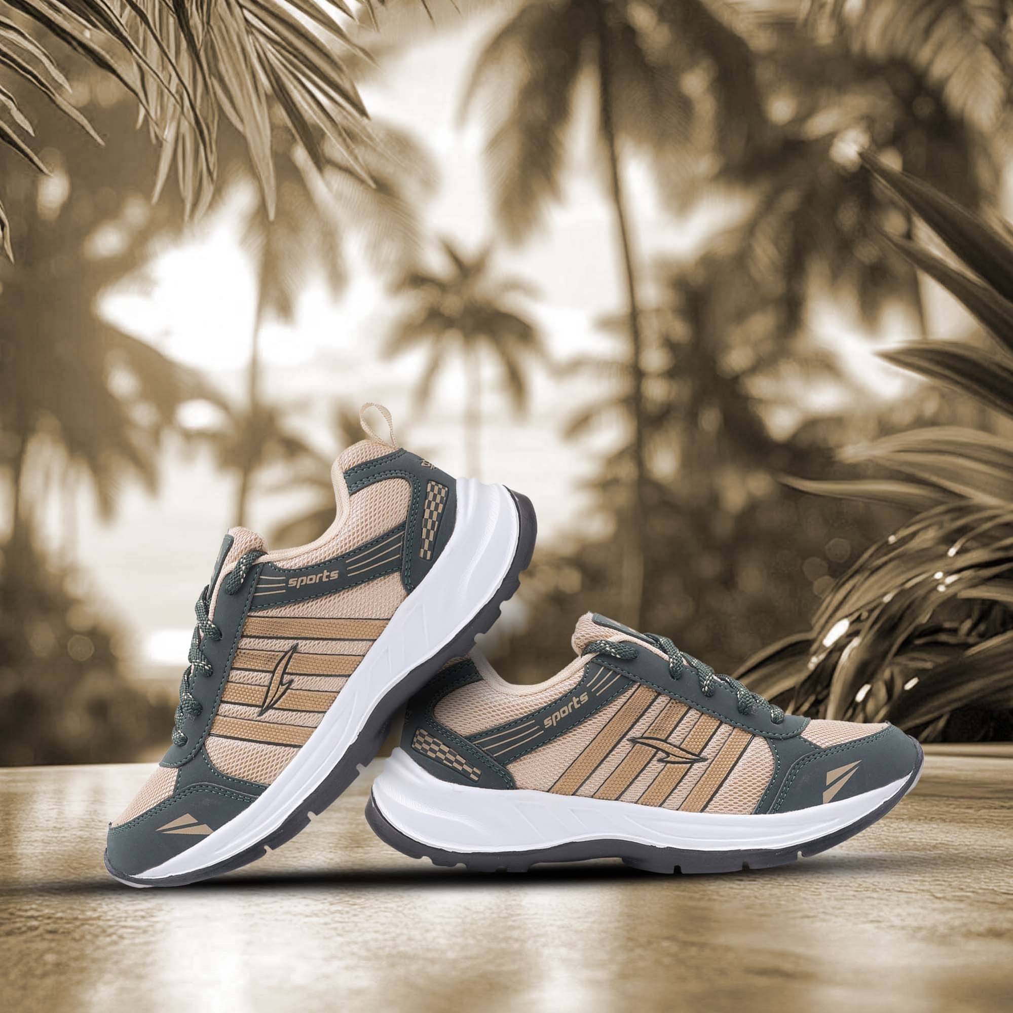     			ASIAN WONDER-21 Beige Men's Sports Running Shoes