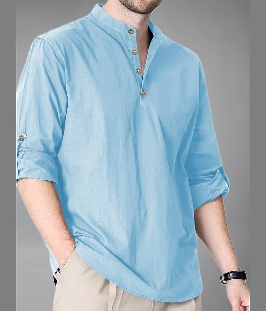 BHUVIKOO Black Cotton Blend Men's Shirt Style Kurta ( Pack of 1 ) - Kurtas & Kurta Sets | Buy online on ZillyBuy