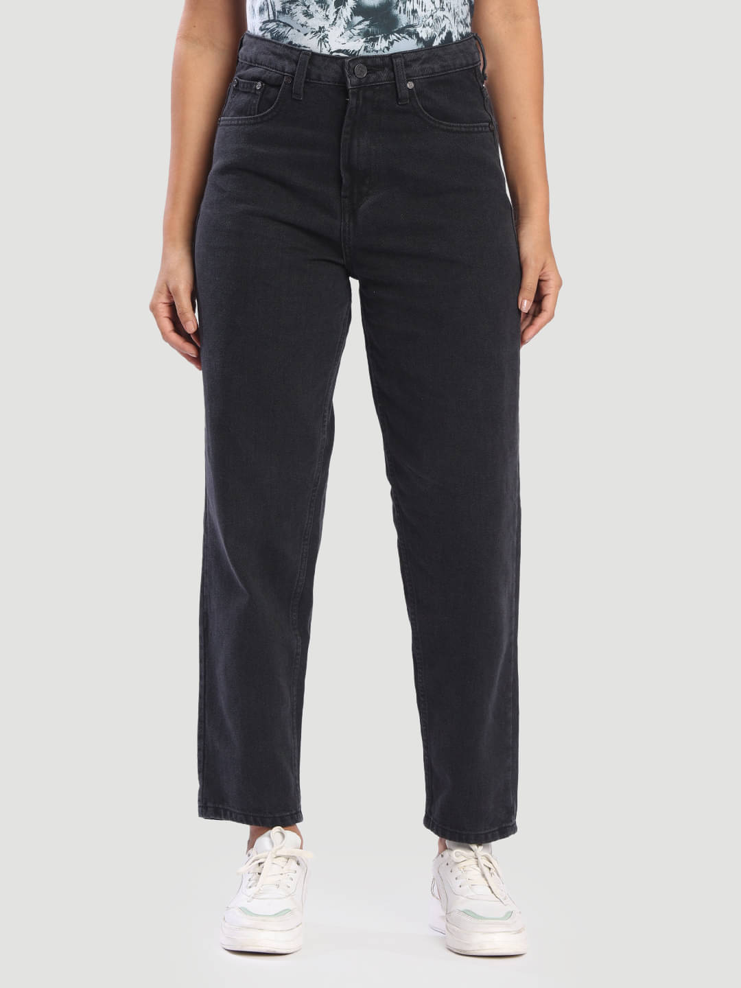     			Bene Kleed Women's Carrot Fit Mid-Rise Jeans ( Charcoal )