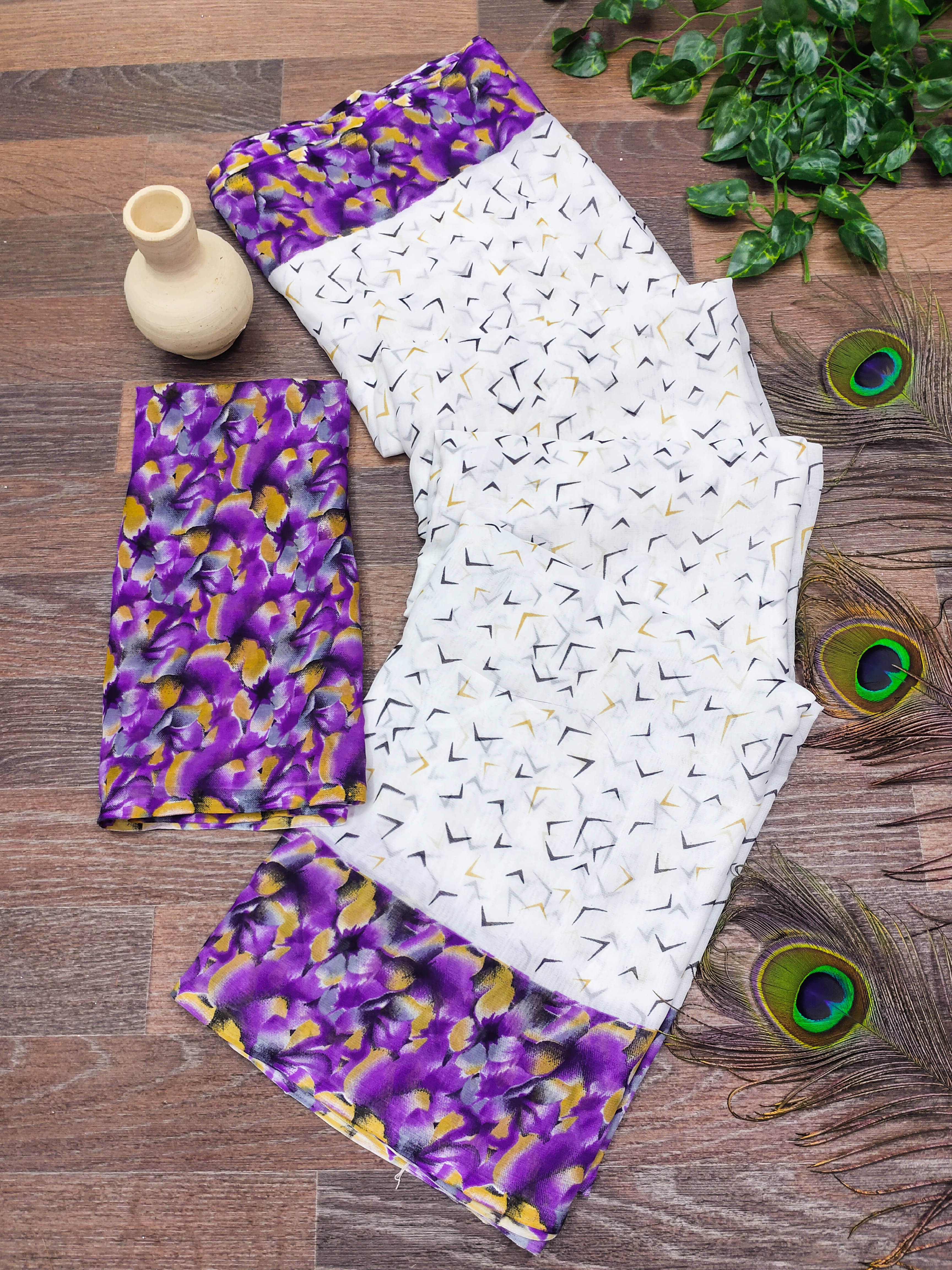 Kashvi Sarees Georgette Printed Kasavu Saree With Unstitched Blouse Piece ( PURPLE ) Kashvi Sarees Georgette Printed Kasavu Saree With Unstitched Blouse Piece ( PURPLE )