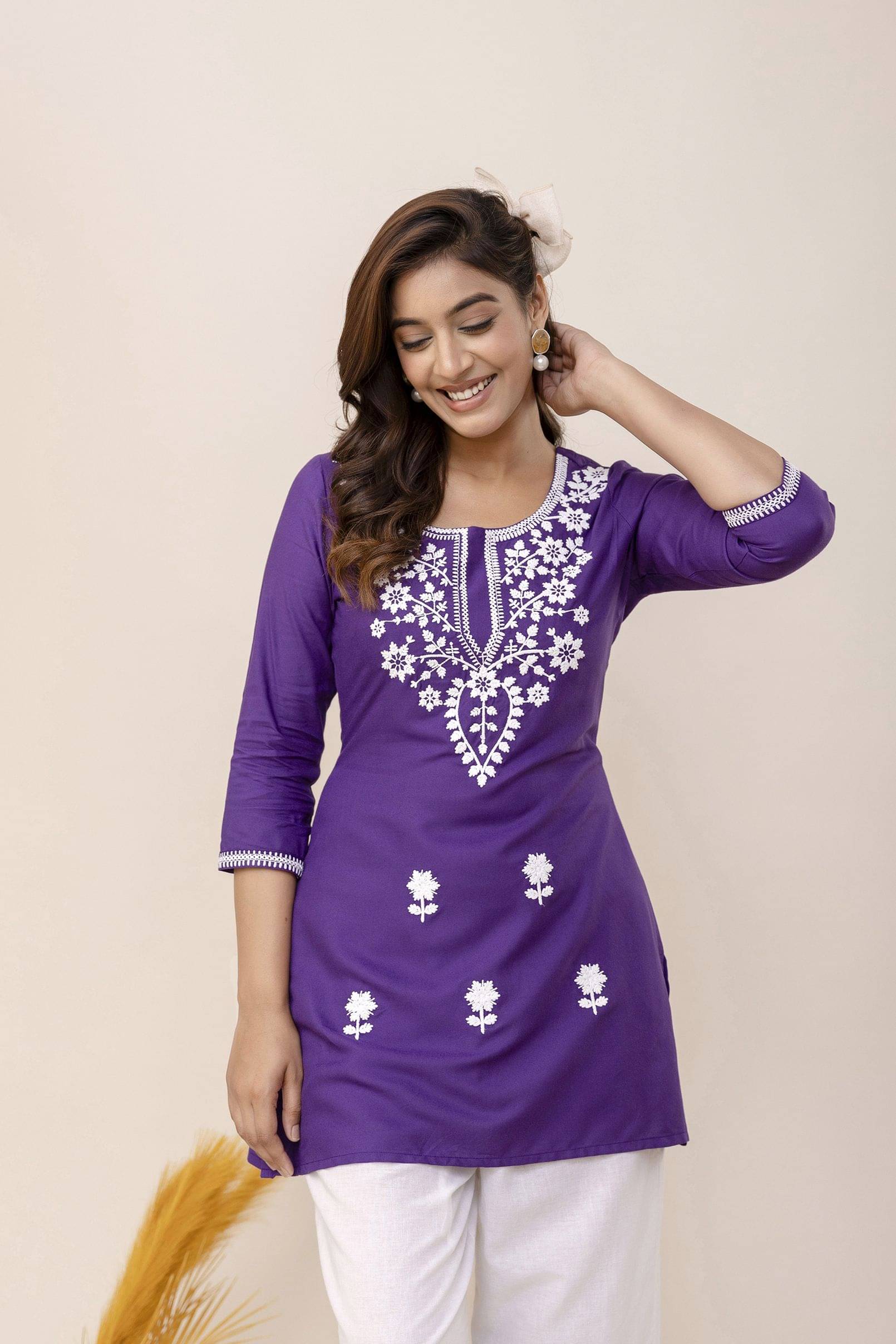     			Kimayra Women's Viscose Rayon Regular Top ( Purple )