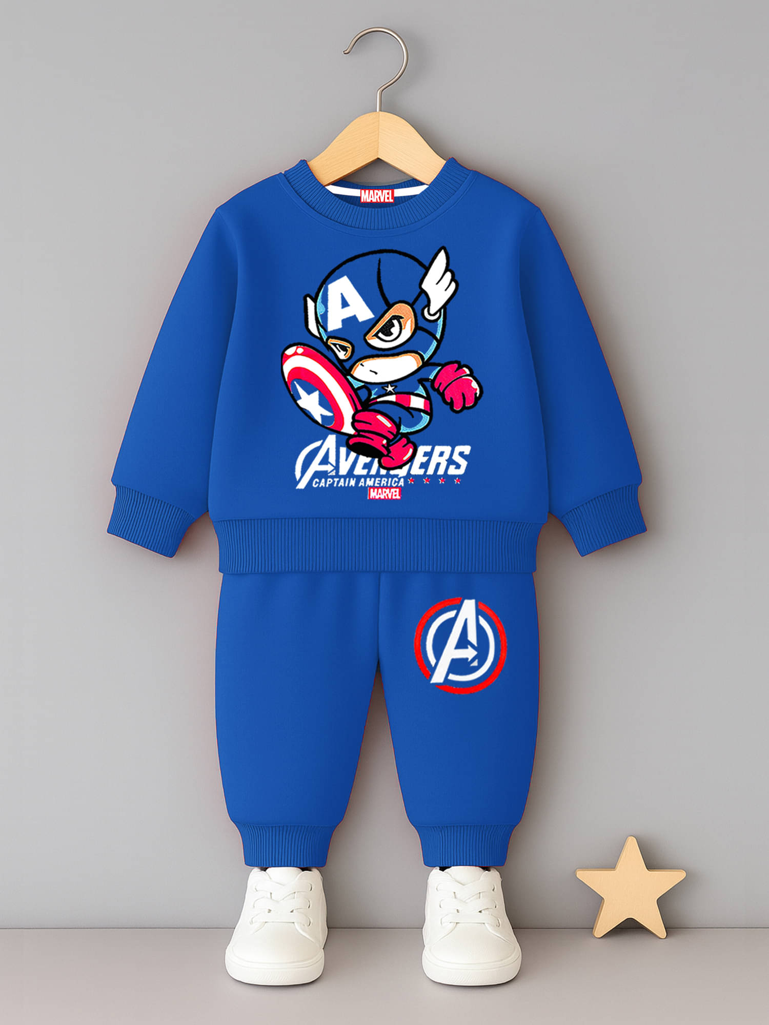     			Kuchipoo Pack of 1 Boys Fleece Sweatshirt & Trackpant Set ( Royal Blue )