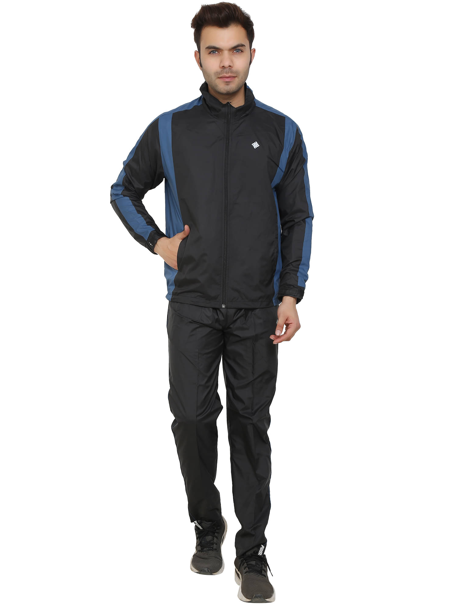     			NU9 Black Polyester Regular Fit Men's Tracksuit ( Pack of 1 )