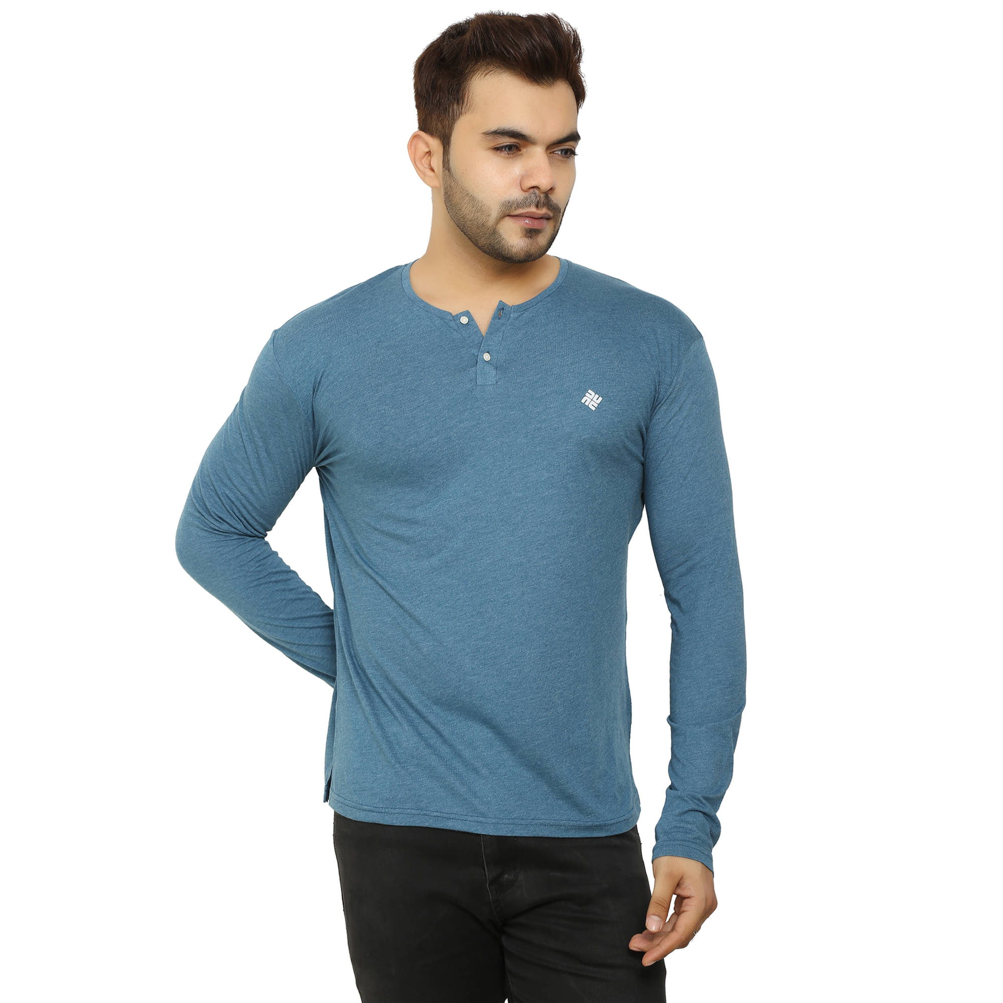     			NU9 Blue Cotton Regular Fit Men's Sports Polo T-Shirt ( Pack of 1 )