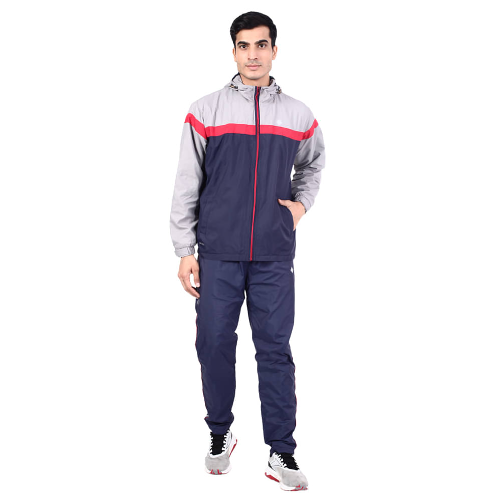     			NU9 Navy Polyester Regular Fit Men's Tracksuit ( Pack of 1 )