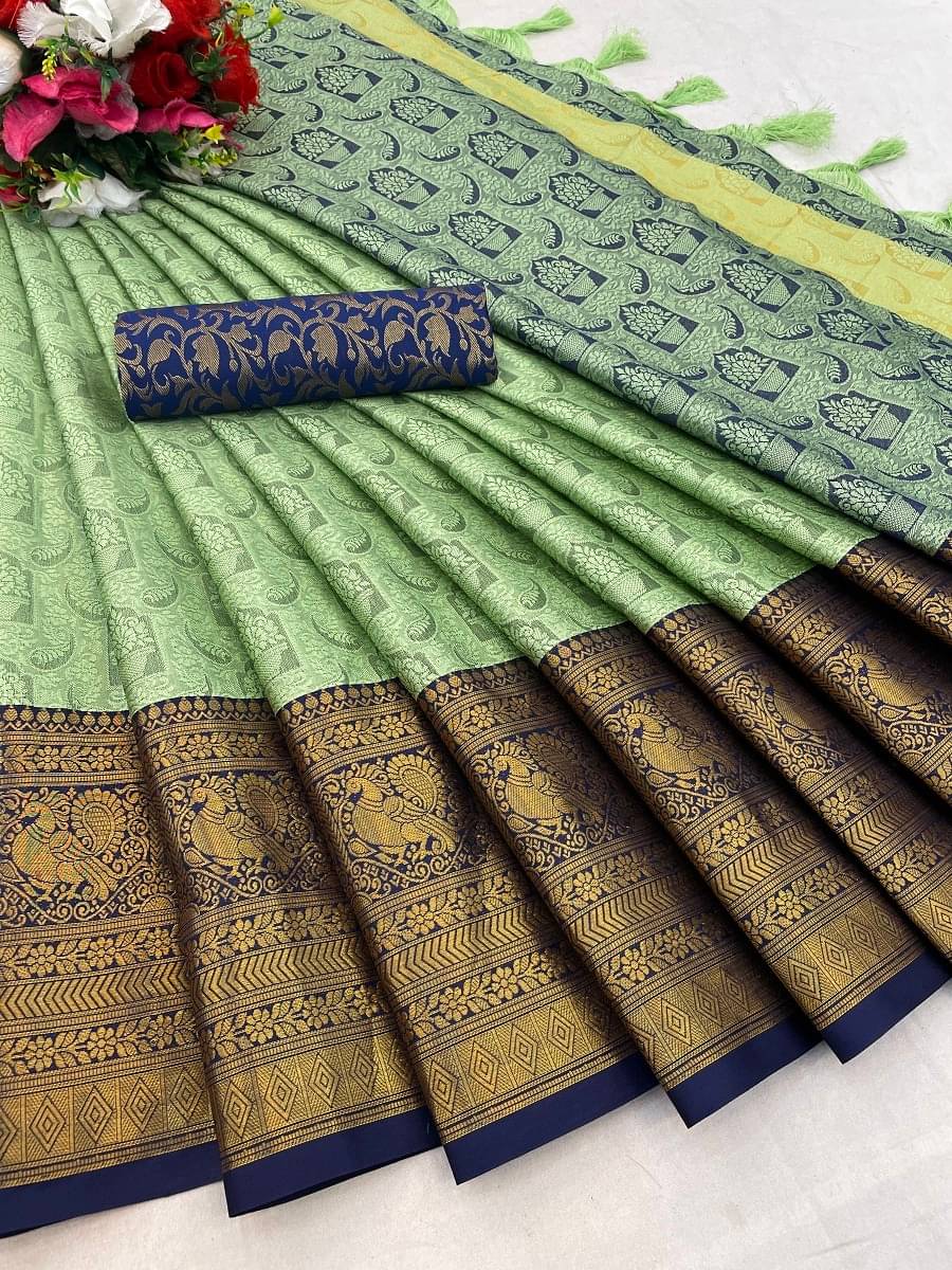 SATVASHIV Art Silk Woven Regular Saree With Unstitched Blouse Piece ( Blue ) SATVASHIV Art Silk Woven Regular Saree With Unstitched Blouse Piece ( Blue )