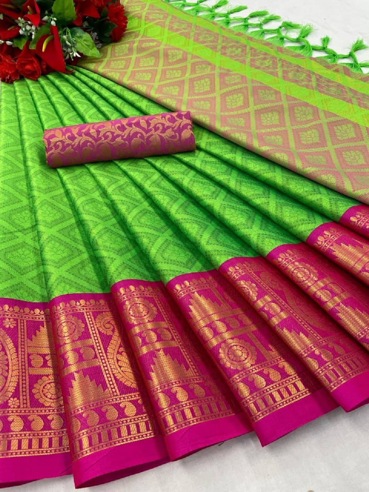 SATVASHIV Cotton Silk Self Design Regular Saree With Unstitched Blouse Piece ( Multicolor 3 ) SATVASHIV Cotton Silk Self Design Regular Saree With Unstitched Blouse Piece ( Multicolor 3 )