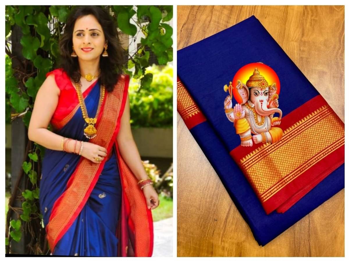 SATVASHIV Cotton Silk Woven Regular Saree With Unstitched Blouse Piece ( Navy Blue )     			SATVASHIV Cotton Silk Woven Regular Saree With Unstitched Blouse Piece ( Navy Blue )