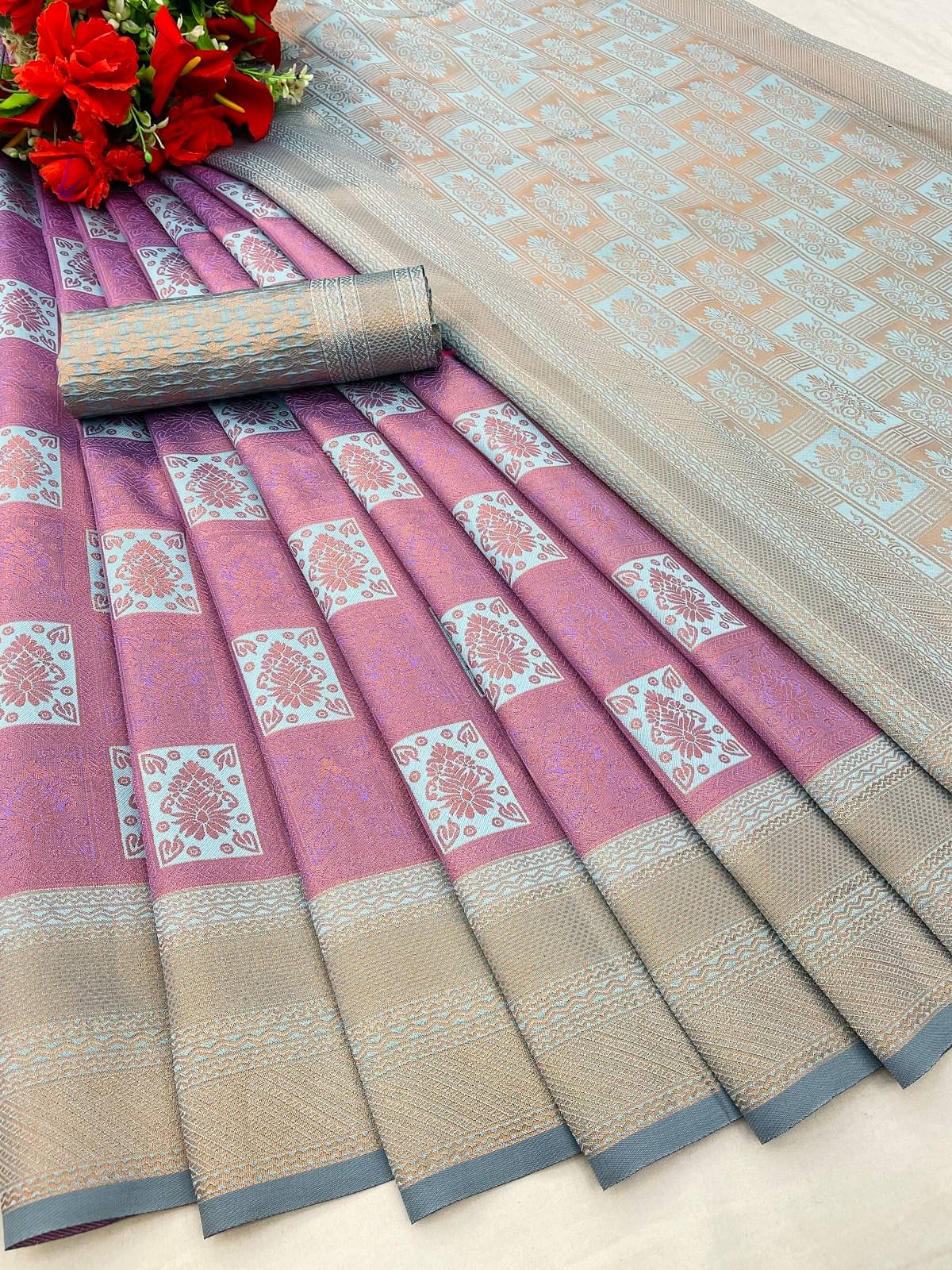 SATVASHIV Silk Self Design Regular Saree With Unstitched Blouse Piece ( Pink ) SATVASHIV Silk Self Design Regular Saree With Unstitched Blouse Piece ( Pink )