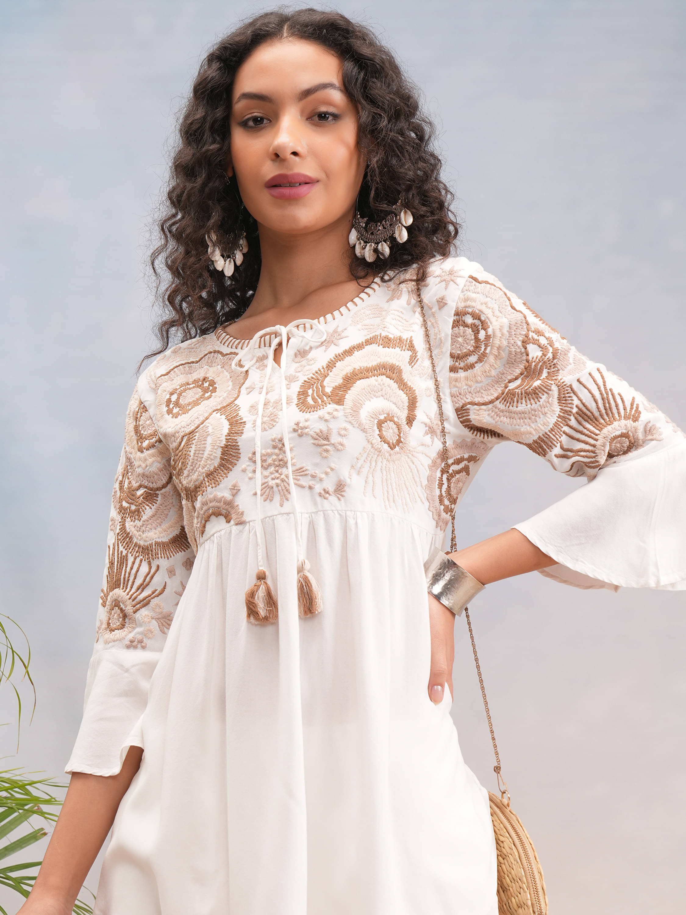     			Vishudh Women Top With Trousers Co-Ord Set ( Off White )