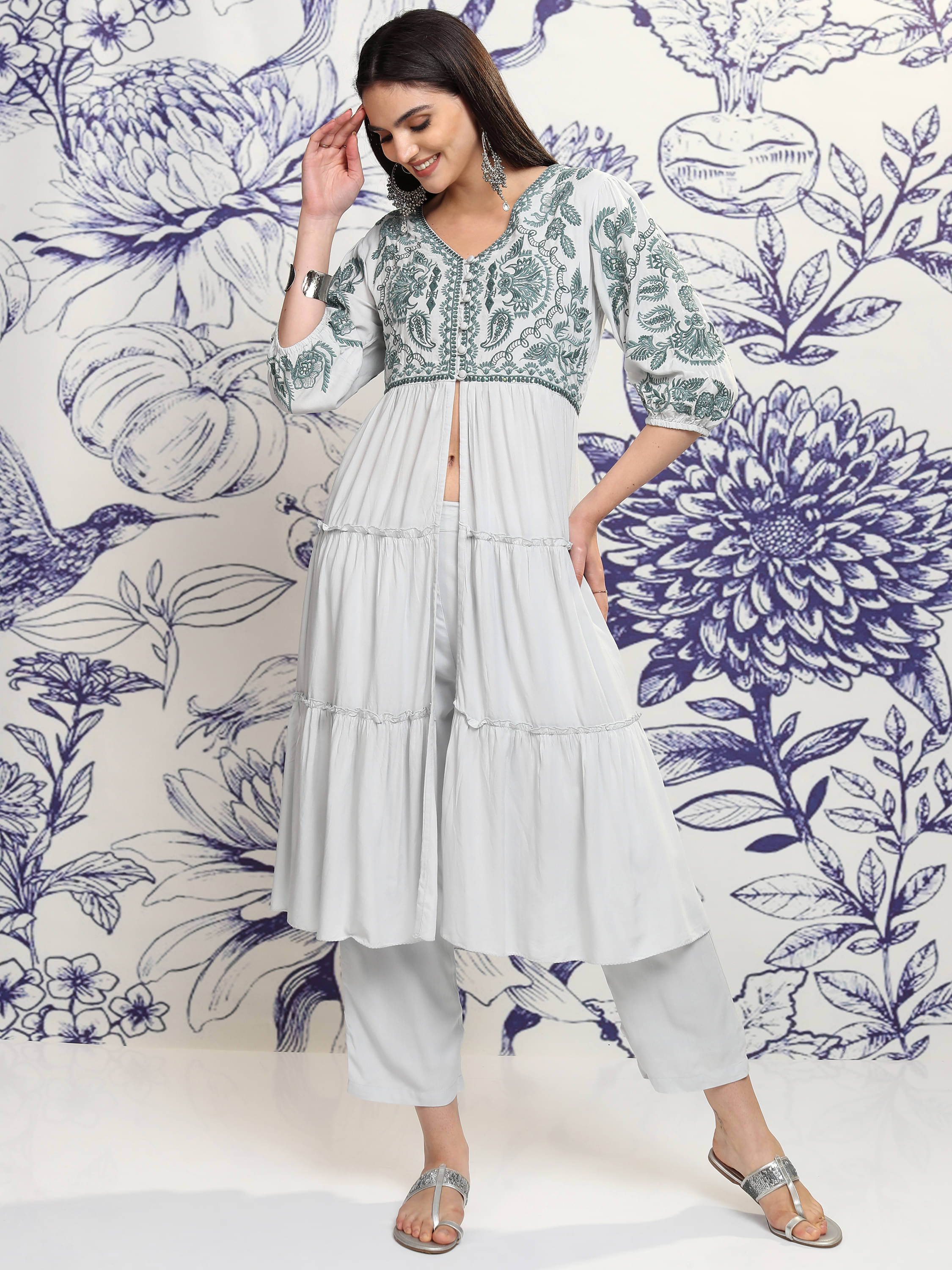     			Vishudh Women Top With Trousers Co-Ord Set ( Multi Color )