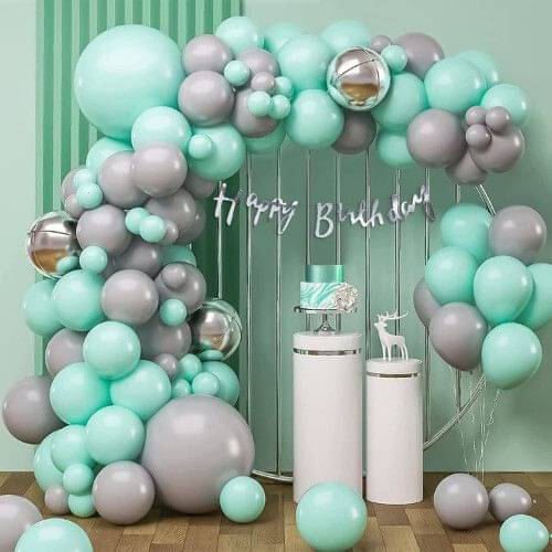 53pcs Birthday Kit with Banner & Mint Green and Silver Balloons Combo 53pcs Birthday Kit with Banner & Mint Green and Silver Balloons Combo
