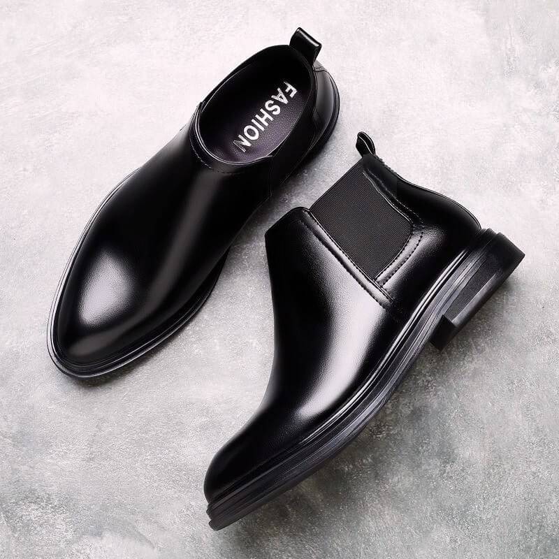     			Akiko Black Men's Chelsea Boots