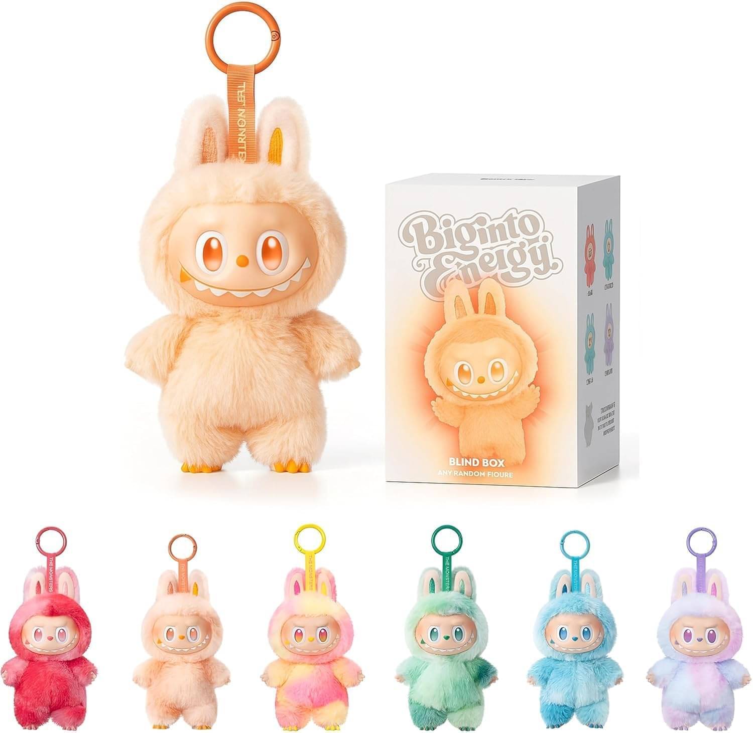     			Blossom&Co Labubu Plush Character Doll, Collectible Action Figure, Rainbow Eyes Design