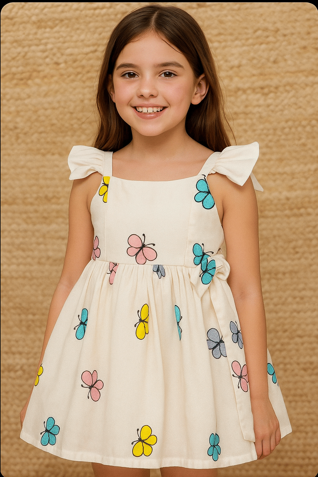     			DONDA ENTERPRISE Cotton Frock For Girls ( Pack of 1 , Cream )