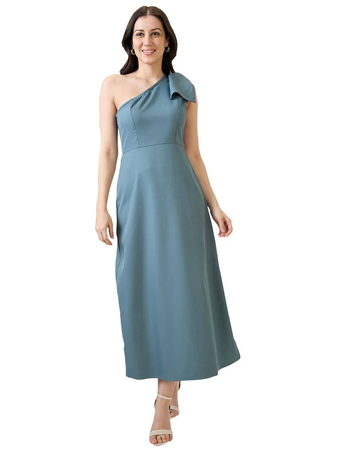     			Globus Women Cotton Blend A-line Dress ( Blue )