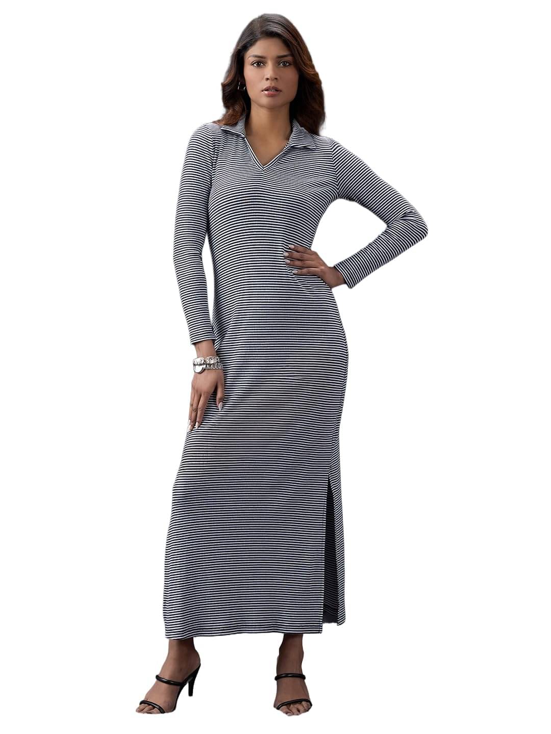     			Globus Women Cotton Bodycon Dress ( Black )