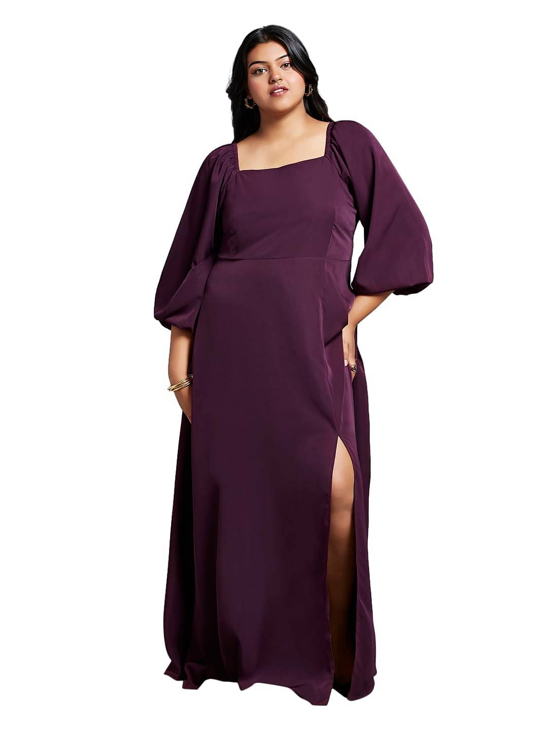Globus Women Crepe A-line Dress ( Purple ) Globus Women Crepe A-line Dress ( Purple )