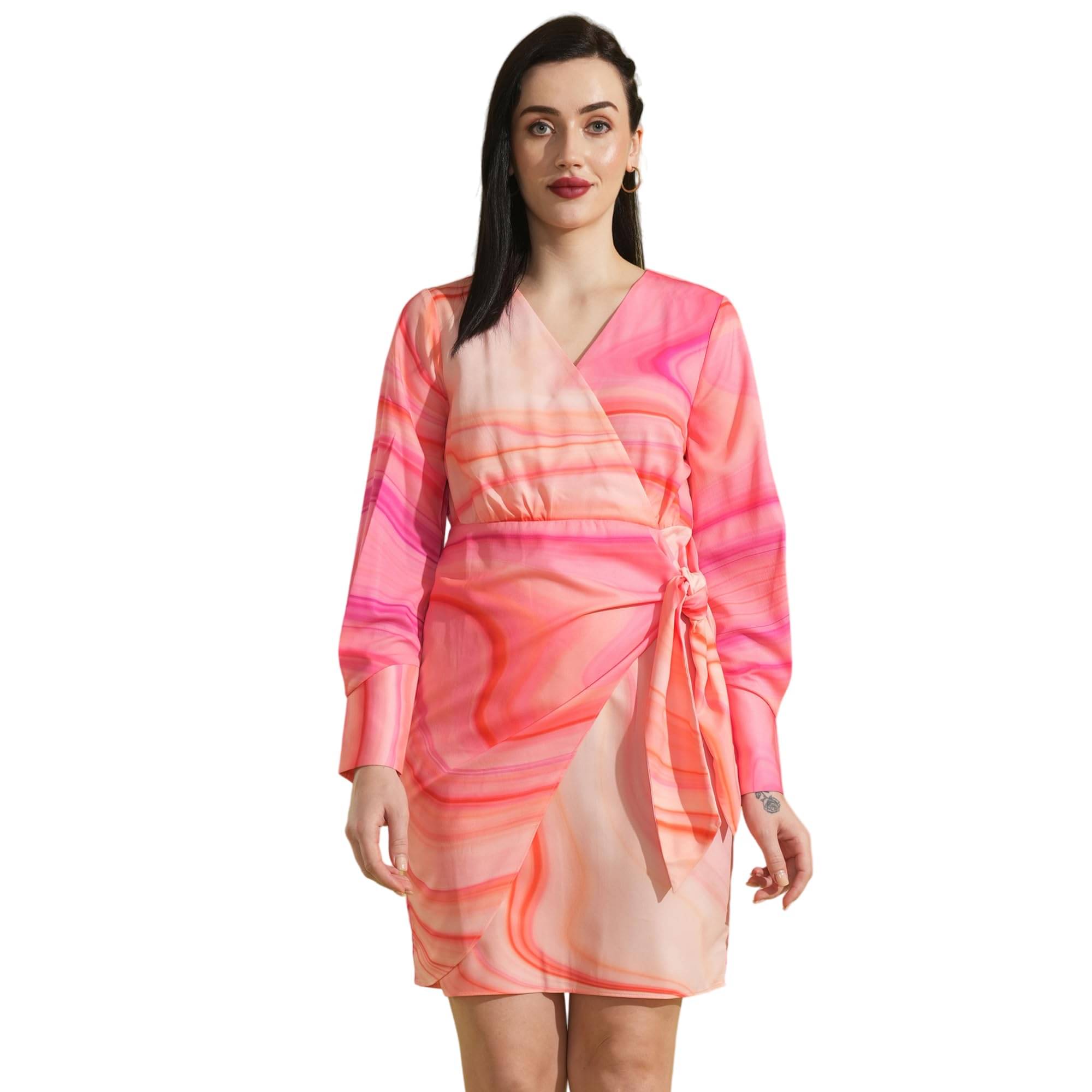     			Globus Women Crepe Bodycon Dress ( Pink )