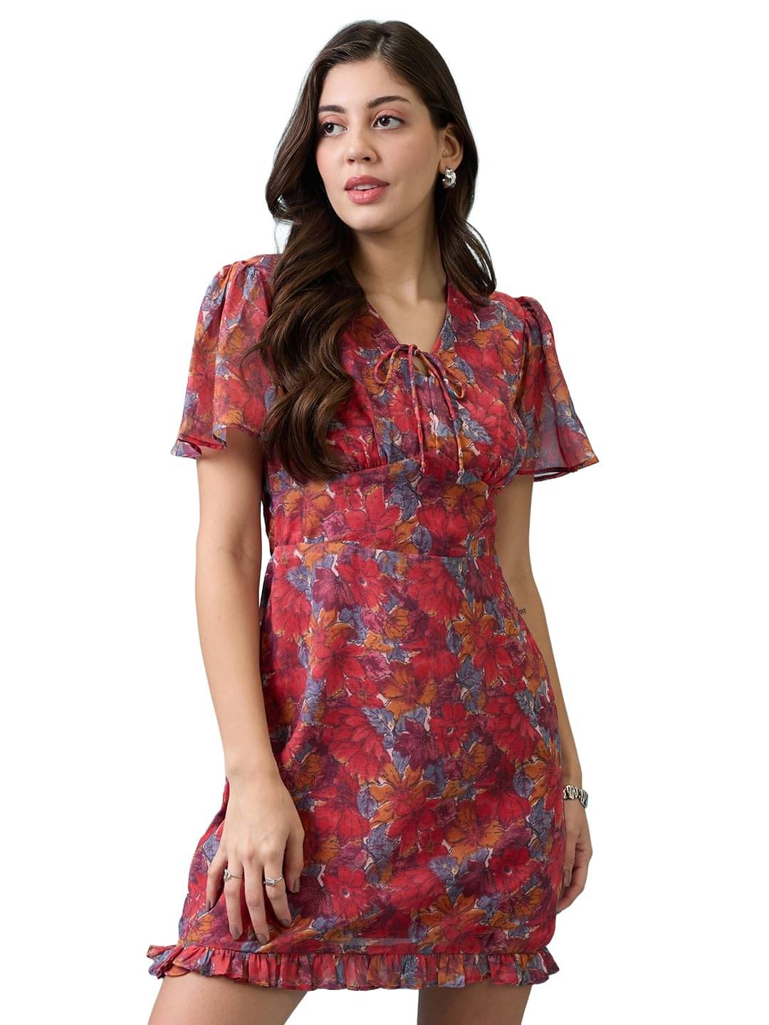     			Globus Women Georgette Bodycon Dress ( Pink )